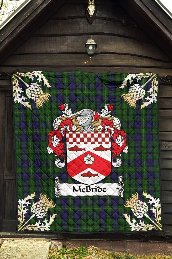 McBride Tartan Crest Premium Quilt - Gold Thistle Style SP For Cheap - Image 5