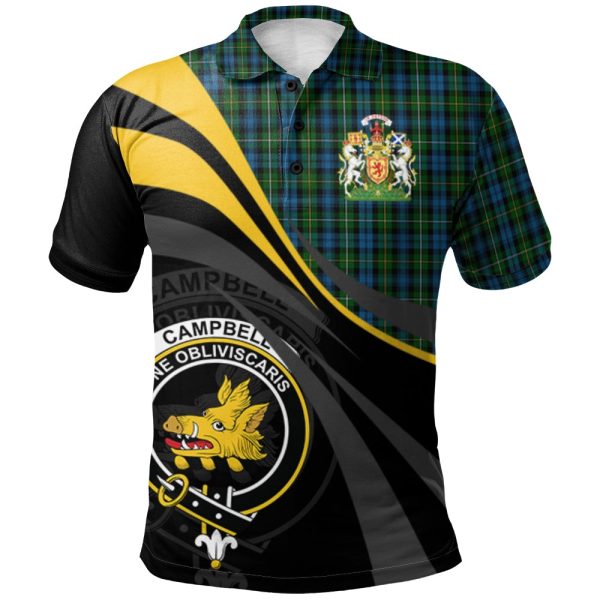 Campbell of Argyll 02 Tartan Polo Shirt - Royal Coat Of Arms Style For Discount