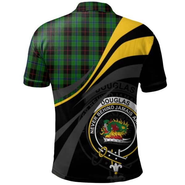 Douglas Black Tartan Polo Shirt - Royal Coat Of Arms Style on Sale - Image 2