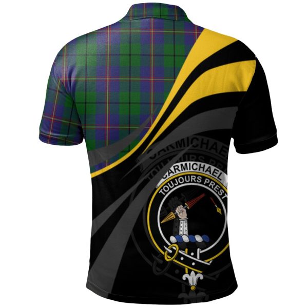 Carmichael Tartan Polo Shirt - Royal Coat Of Arms Style on Sale - Image 2