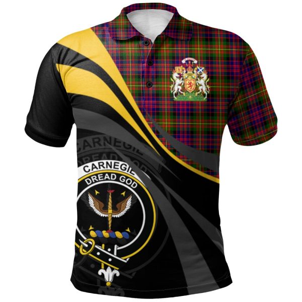 Carnegie Modern Tartan Polo Shirt - Royal Coat Of Arms Style For Cheap