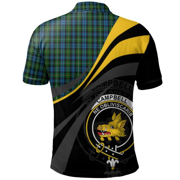 Campbell of Argyll 02 Tartan Polo Shirt - Royal Coat Of Arms Style For Discount - Image 2