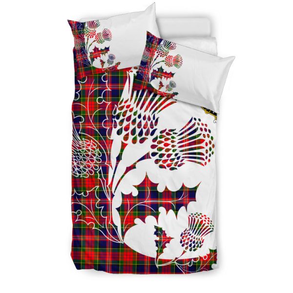 MacPherson Chief Tartan Crest Bedding Set - Thistle Style SP Online now