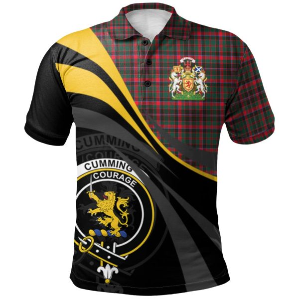 Cumming Hunting Modern Tartan Polo Shirt - Royal Coat Of Arms Style Cheap