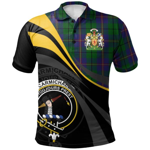 Carmichael Tartan Polo Shirt - Royal Coat Of Arms Style on Sale