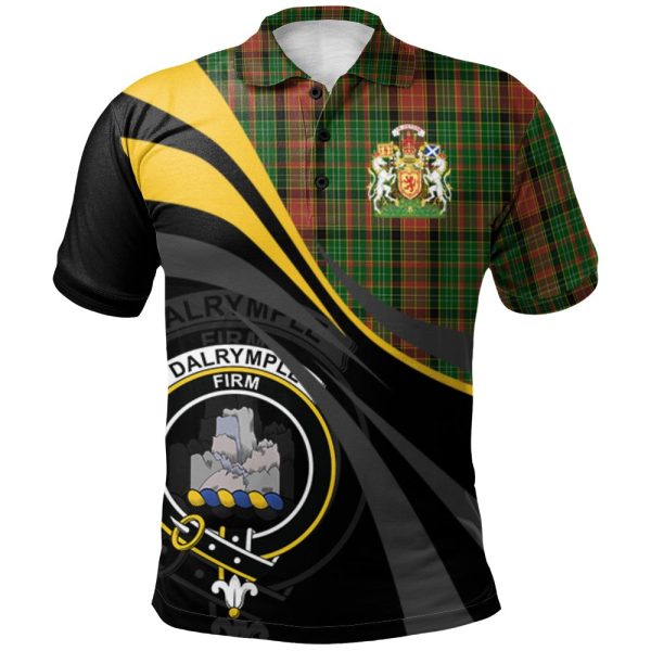 Dalrymple of Castleton 02 Tartan Polo Shirt - Royal Coat Of Arms Style For Discount