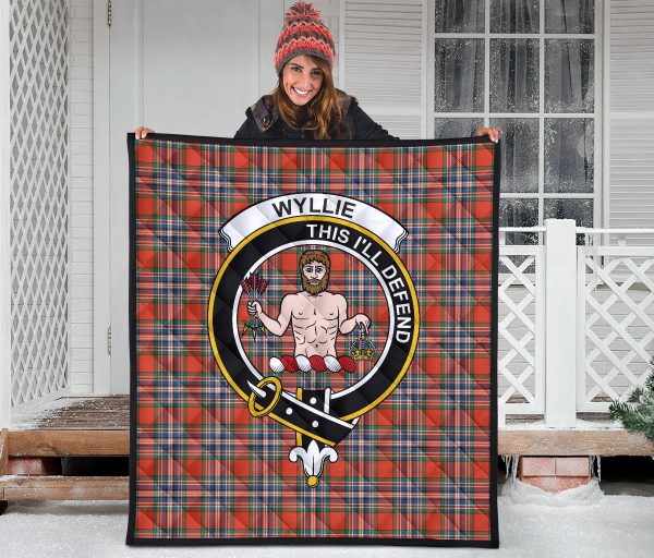 Wyllie Tartan Crest Quilt SP Online Hot Sale