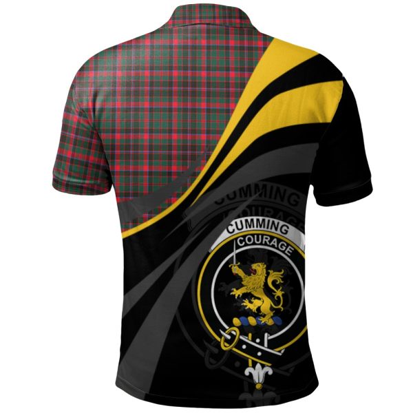 Cumming Hunting Modern Tartan Polo Shirt - Royal Coat Of Arms Style Cheap - Image 2