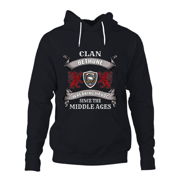 Bethune Family Tartan - 2D Unisex Hoodie Sale - Image 4