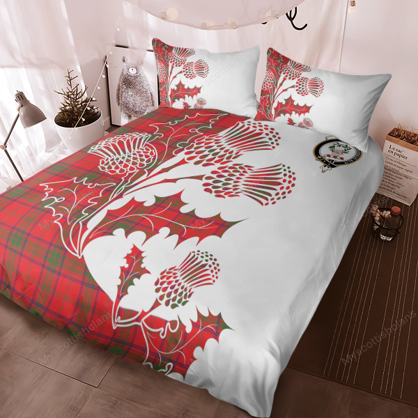 Ross Tartan Crest Bedding Set - Thistle Style For Discount - Image 4