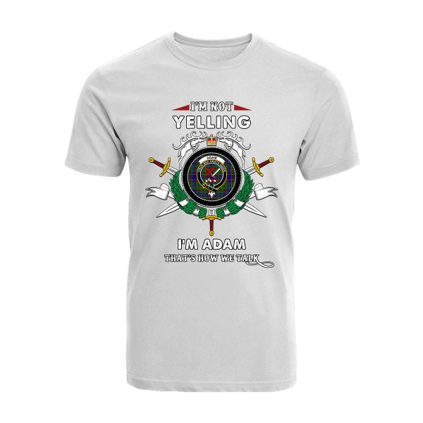 Adam Tartan Crest T-shirt - I m not yelling style Online Sale - Image 3