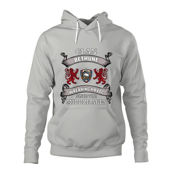 Bethune Family Tartan - 2D Unisex Hoodie Sale
