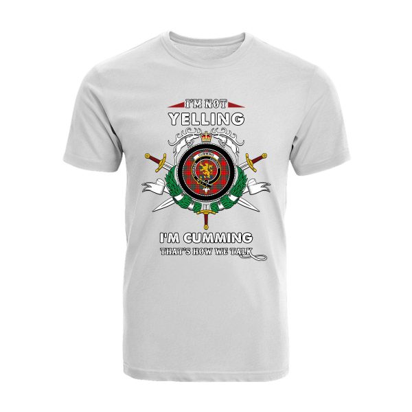 Cumming Tartan Crest T-shirt - I m not yelling style Online - Image 3