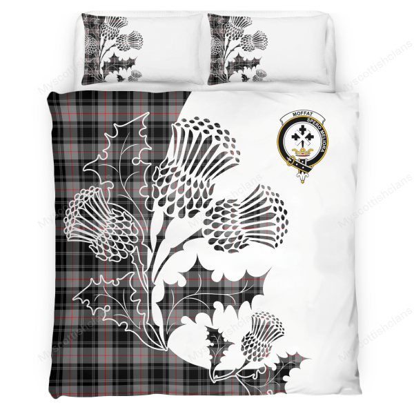 Moffat Tartan Crest Bedding Set - Thistle Style Hot on Sale - Image 4