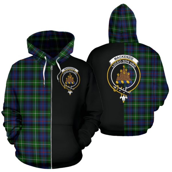 Mackenzie Tartan Crest Zipper Hoodie - Half Of Me Style - SP For Discount - Image 3