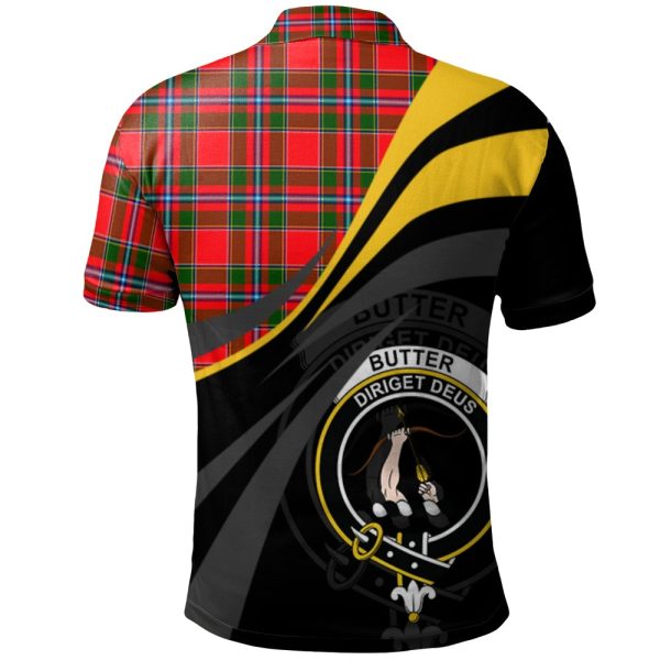 Butter Tartan Polo Shirt - Royal Coat Of Arms Style Online Sale - Image 2