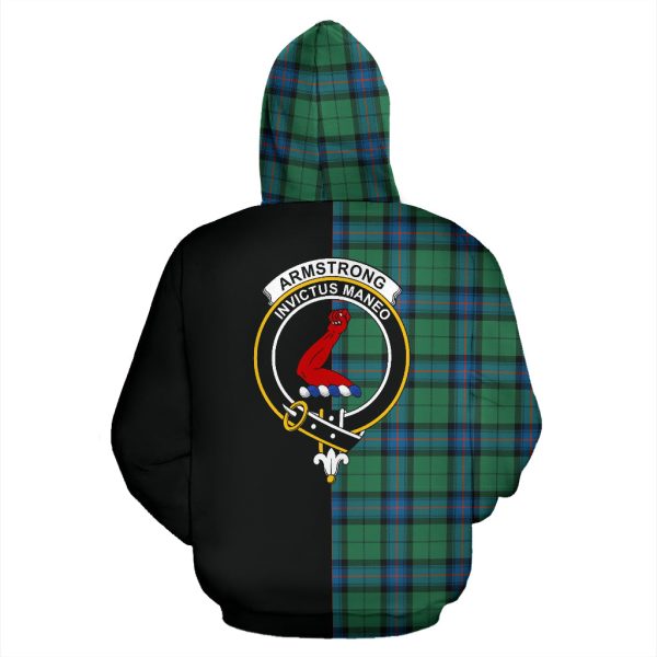 Armstrong Ancient Tartan Crest Zipper Hoodie - Half Of Me Style SP Online Sale - Image 3