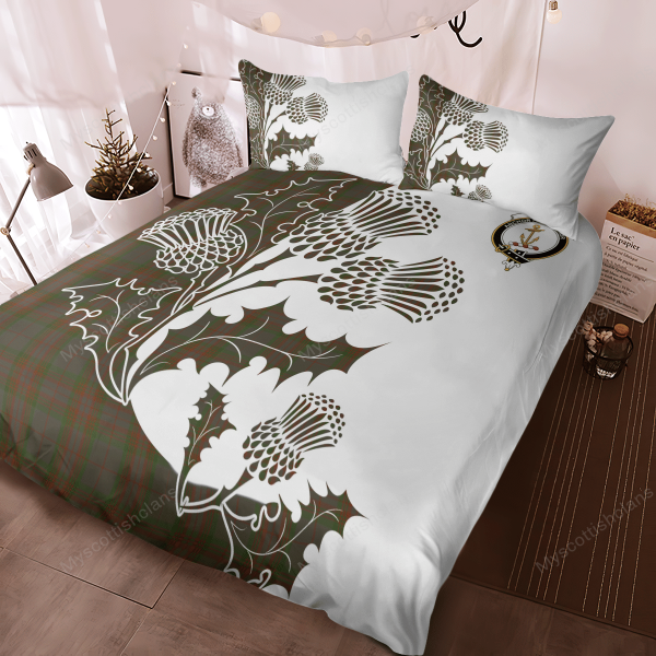 Gray Tartan Crest Bedding Set - Thistle Style Discount - Image 3