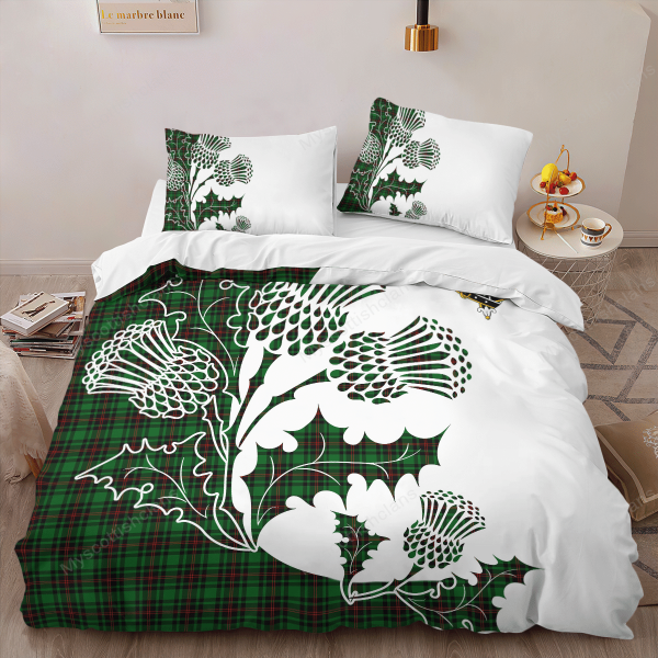 Beveridge Tartan Crest Bedding Set - Thistle Style Online Sale