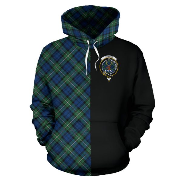 Forbes Ancient Tartan Hoodie Half of Me - Cross Style SP For Sale
