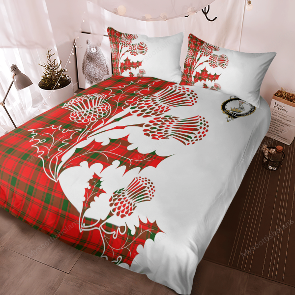 MacQuarrie Tartan Crest Bedding Set - Thistle Style Cheap - Image 4