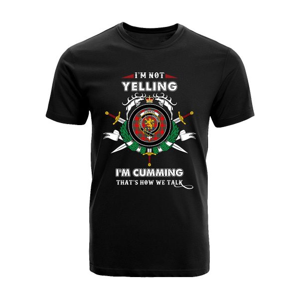 Cumming Tartan Crest T-shirt - I m not yelling style Online