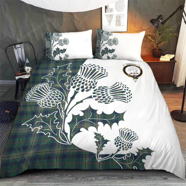 Kennedy Tartan Crest Bedding Set - Thistle Style For Discount - Image 4