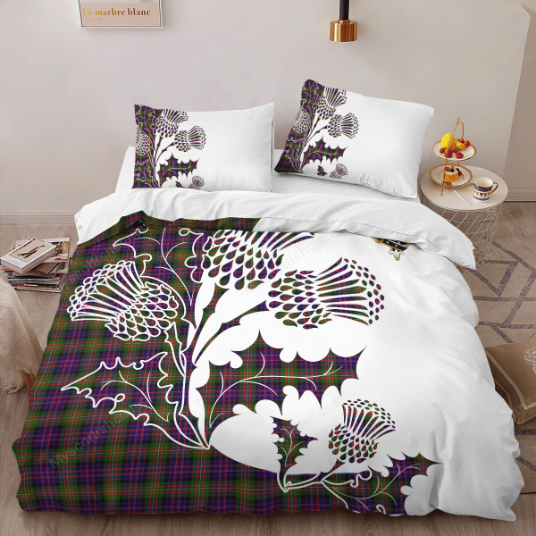 MacDonell of Glengarry Tartan Crest Bedding Set - Thistle Style Discount