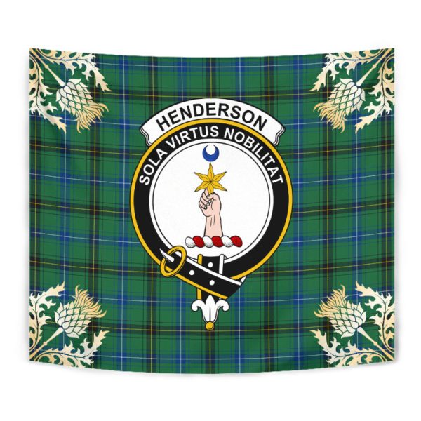 Henderson Ancient Tartan Crest Tapestry - Thistle Style on Sale - Image 4