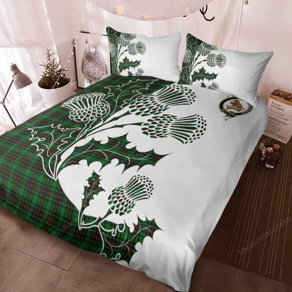 Beveridge Tartan Crest Bedding Set - Thistle Style Online Sale - Image 2