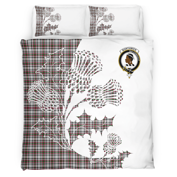Borthwick Tartan Crest Bedding Set - Thistle Style Online now - Image 2
