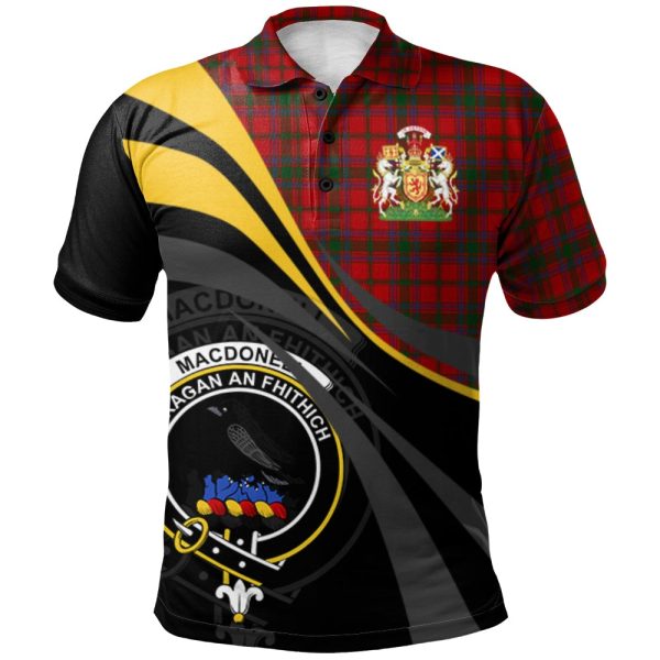 MacDonell of Glengarry 04 Tartan Polo Shirt - Royal Coat Of Arms Style For Sale