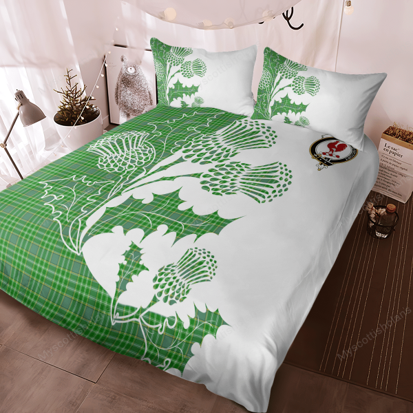 Currie Or Curry Tartan Crest Bedding Set - Thistle Style Fashion - Image 3