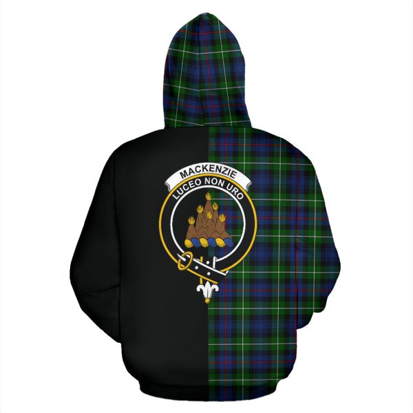 Mackenzie Tartan Crest Zipper Hoodie - Half Of Me Style - SP For Discount - Image 2