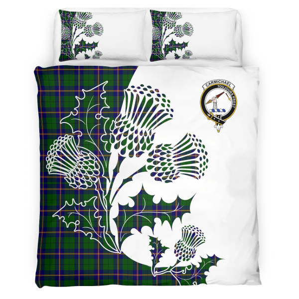Carmichael Tartan Crest Bedding Set - Thistle Style For Discount - Image 3