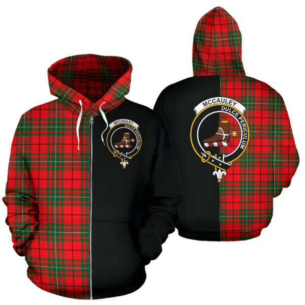 McCauley Modern Tartan Crest Zipper Hoodie - Half Of Me Style SP Discount