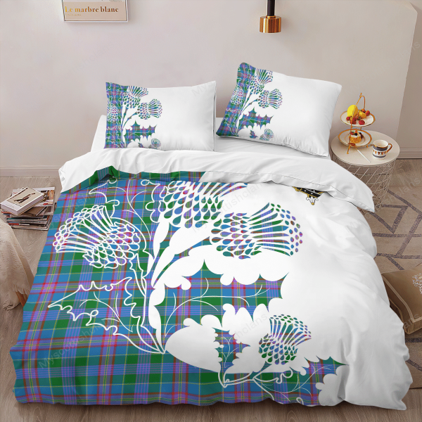 Ralston Tartan Crest Bedding Set - Thistle Style Hot on Sale