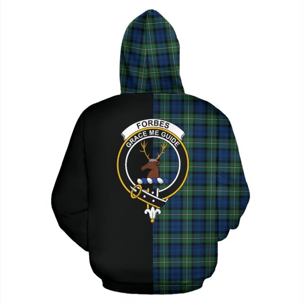 Forbes Ancient Tartan Crest Zipper Hoodie - Half Of Me Style SP Online - Image 3