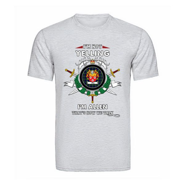 Allen Tartan Crest T-shirt - I m not yelling style Online Sale - Image 5