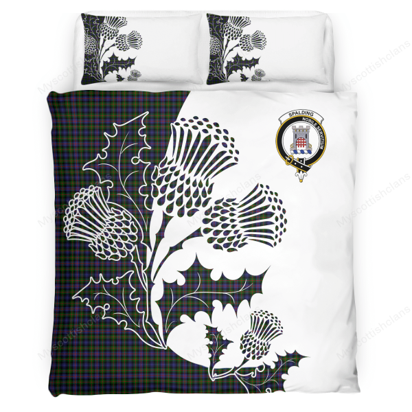 Spalding Tartan Crest Bedding Set - Thistle Style Online now - Image 2