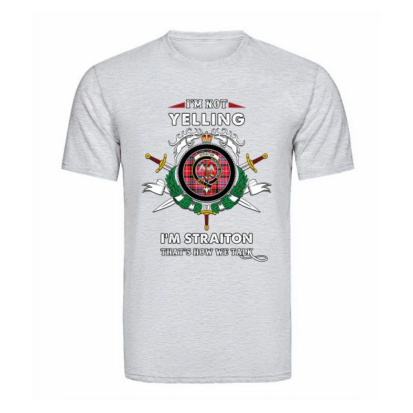 Straiton Tartan Crest T-shirt - I m not yelling style Online - Image 5
