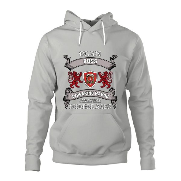 Ross Family Tartan - 2D Unisex Hoodie Online Sale