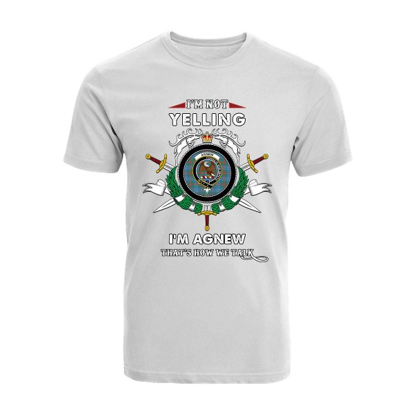 Agnew Tartan Crest T-shirt - I m not yelling style Online Sale - Image 3