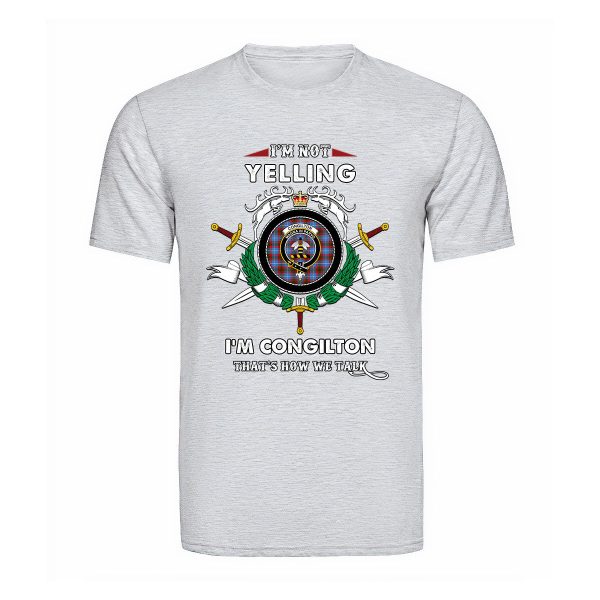Congilton Tartan Crest T-shirt - I m not yelling style Online Sale - Image 5