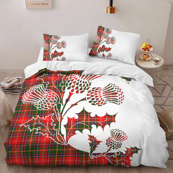 Somerville Tartan Crest Bedding Set - Thistle Style For Discount