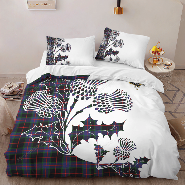 Nairn Tartan Crest Bedding Set - Thistle Style Sale