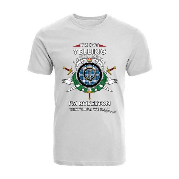 Roberton Tartan Crest T-shirt - I m not yelling style Cheap - Image 3