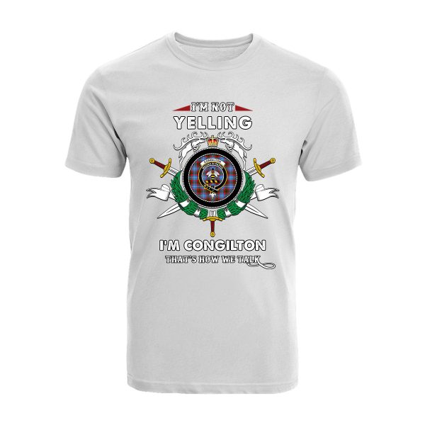 Congilton Tartan Crest T-shirt - I m not yelling style Online Sale - Image 3