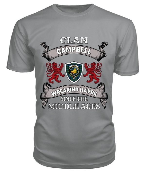 Campbell Ancient Family Tartan - 2D T-shirt Hot on Sale - Image 5