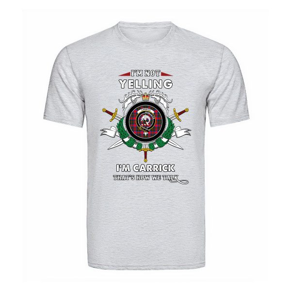 Carrick Tartan Crest T-shirt - I m not yelling style Supply - Image 5